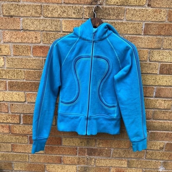 Lululemon Scuba Hoodie Contrast Stitch Size 6 - Picture 3 of 6